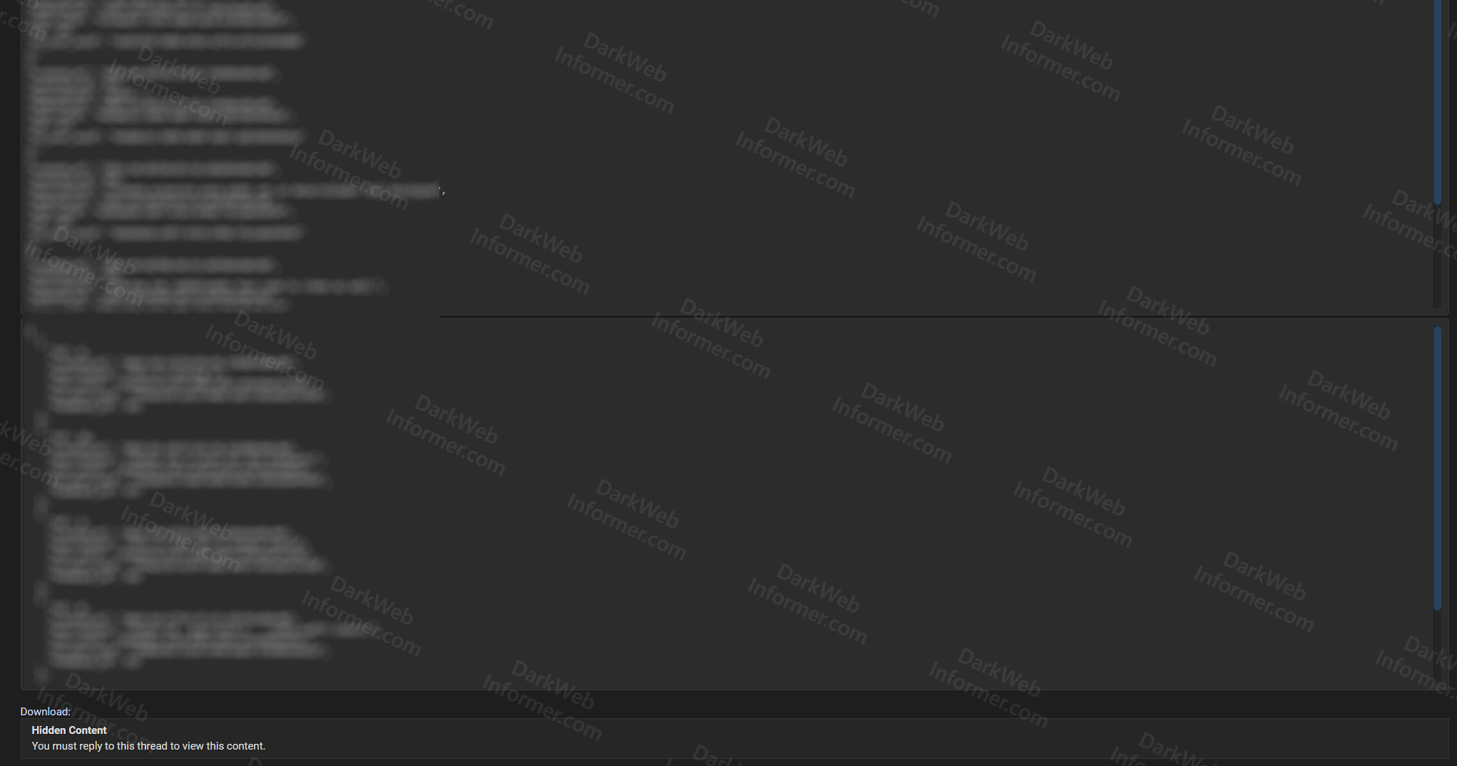 Sample data from DevChallenges database leak showing subscription and feedback invoices