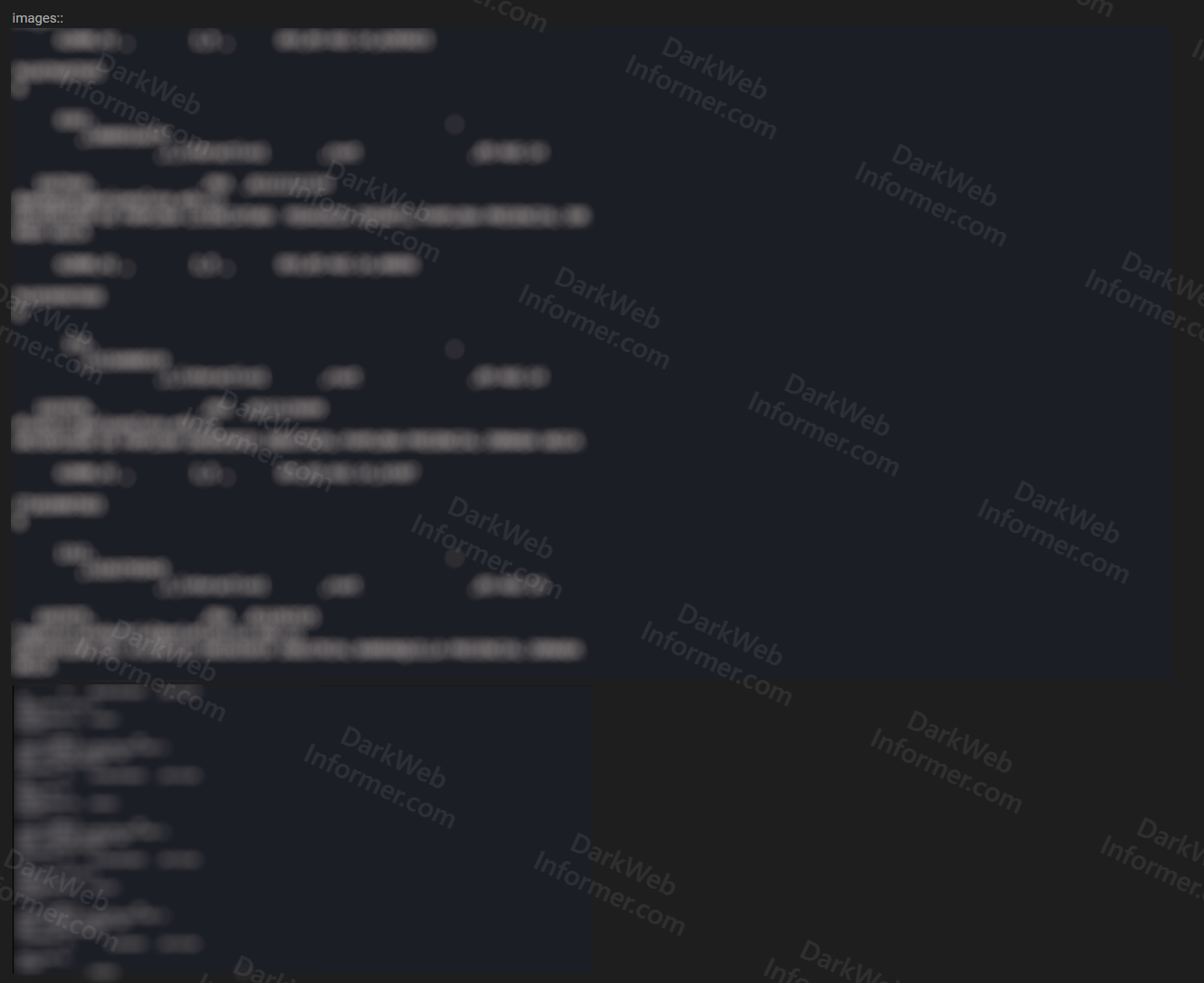 Sample data from ICFES leak showing database records with personal information fields