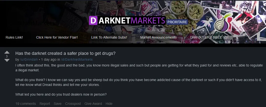 Good Thread on the DarknetMarkets Subdread on Dread
