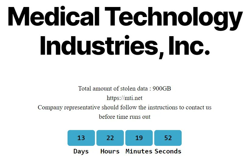 MTI Inc has Been Claimed a Victim to Everest Ransomware