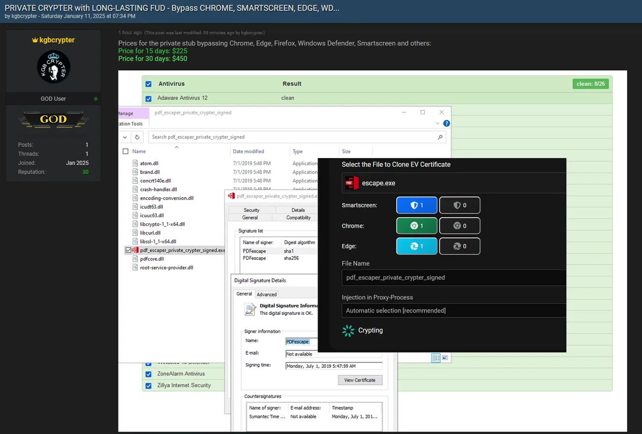 A Threat Actor is Selling a Private Crypter