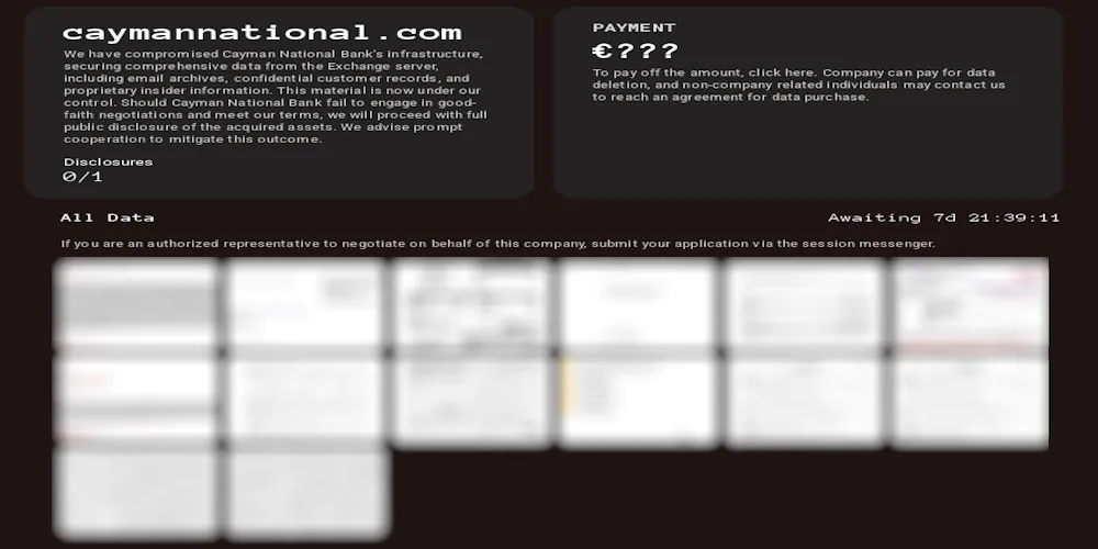 Cayman National Bank Falls Victim to Kill Security Ransomware