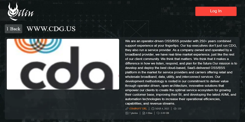 Communications Data Group Falls Victim to Qilin Ransomware