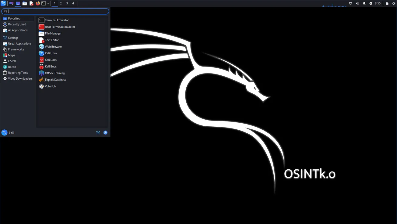 OSINTk.o - Kali Linux based ISO for OSINT investigations