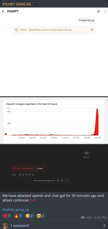 SYLHET GANG-SG Targeted the Website of OpenAI