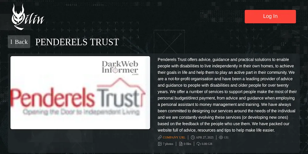 Penderels Trust falls victim to Qilin Ransomware