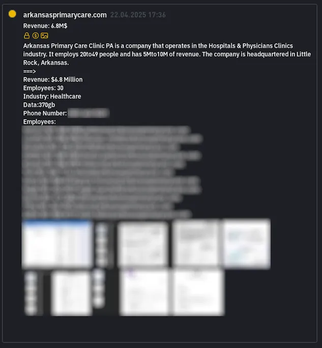 Arkansas Primary Care Clinic has Fallen Victim to INC RANSOM Ransomware
