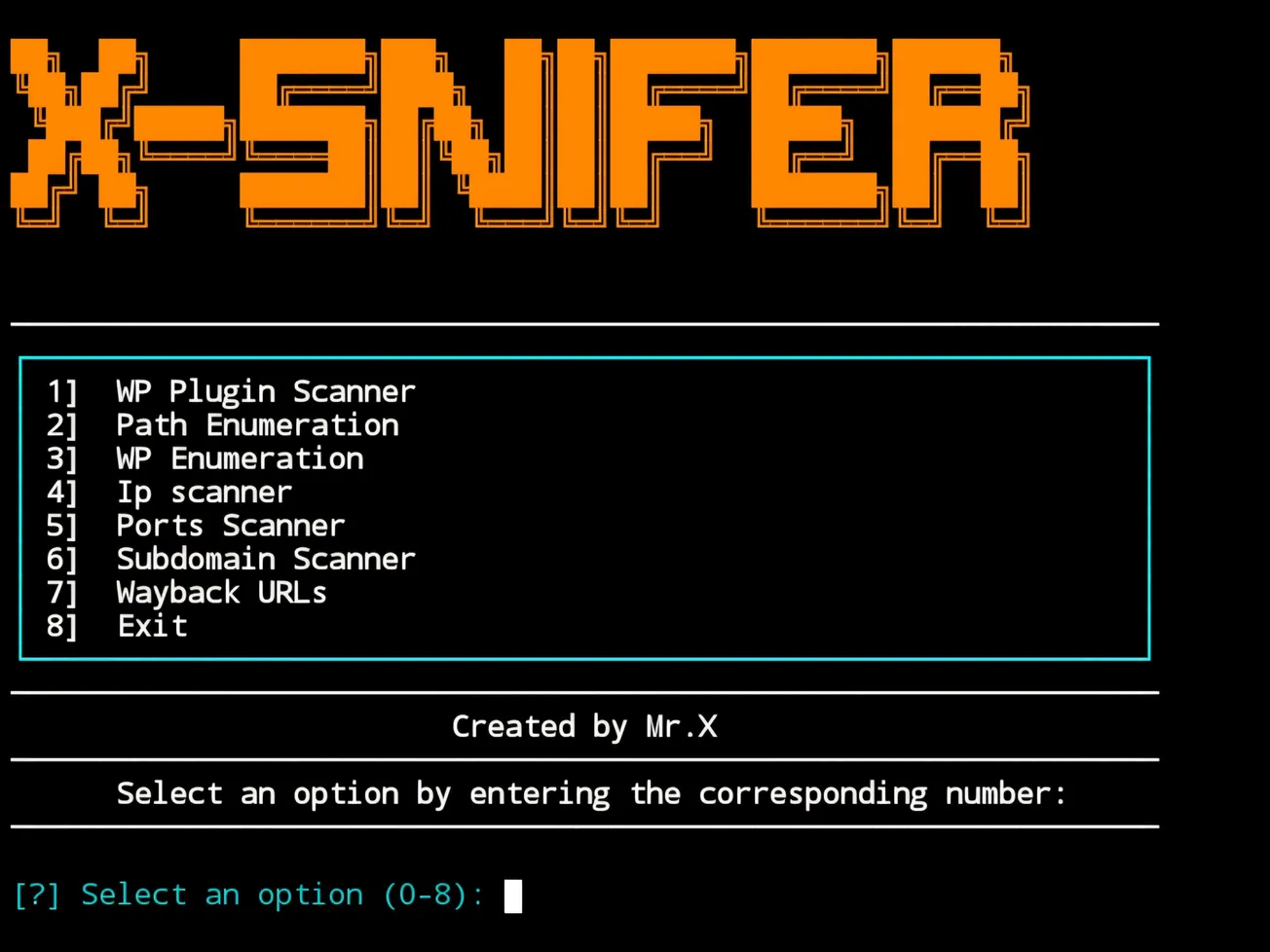 X-snifer: A versatile tool designed for scanning and gathering information from a website and simplifying various website analysis and network reconnaissance tasks