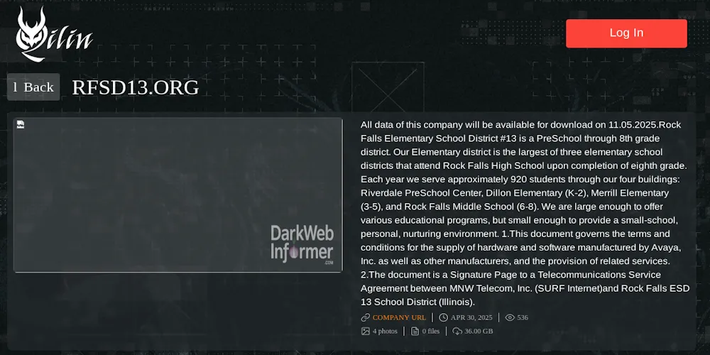 Rock Falls Elementary School District 13 falls victim to Qilin Ransomware