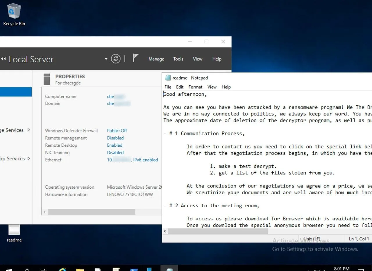 Alleged Ransomware Attack and Data Leak Targeting China Harbour Engineering Company
