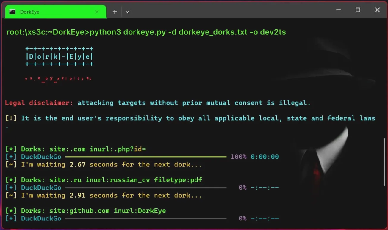 DorkEye: A Python Script for Ethical Dorking