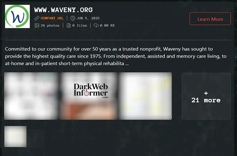 Waveny LifeCare Network Falls Victim to Qilin Ransomware Group