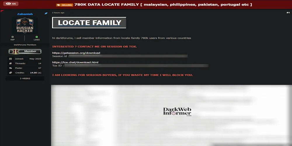 Alleged Data Breach of Locate Family