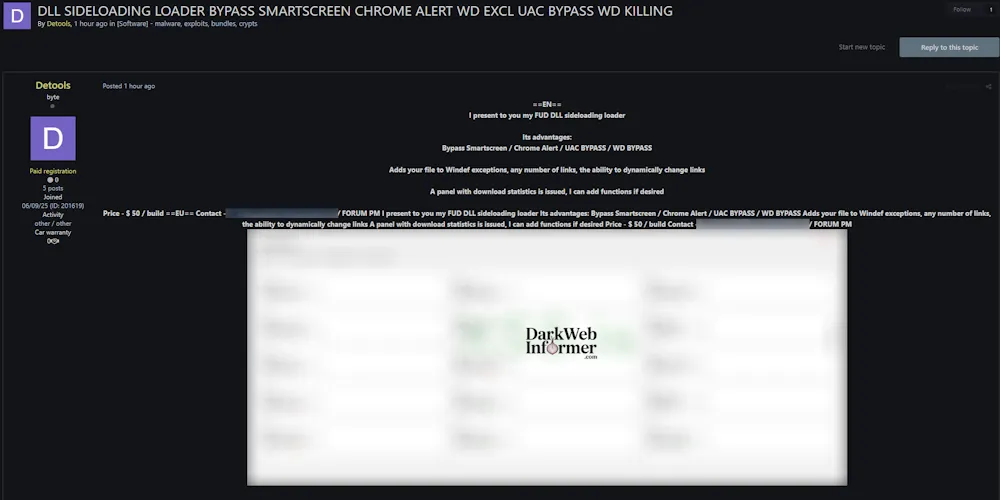 Alleged Sale of Chrome Alert Bypass and WD Exclusion