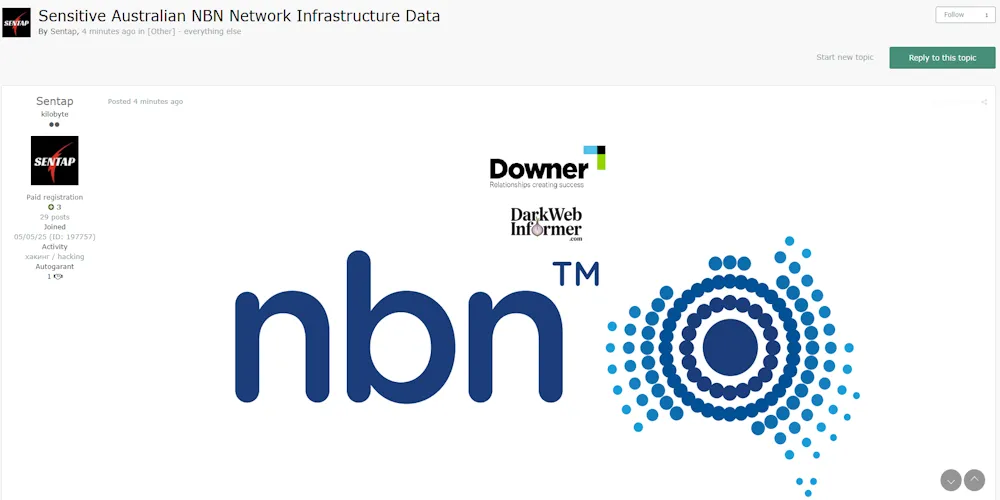 Alleged data breach of NBN Co