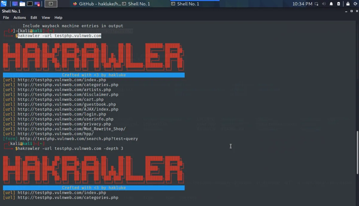 Hakrawler: Simple, fast web crawler designed for easy, quick discovery of endpoints and assets within a web application