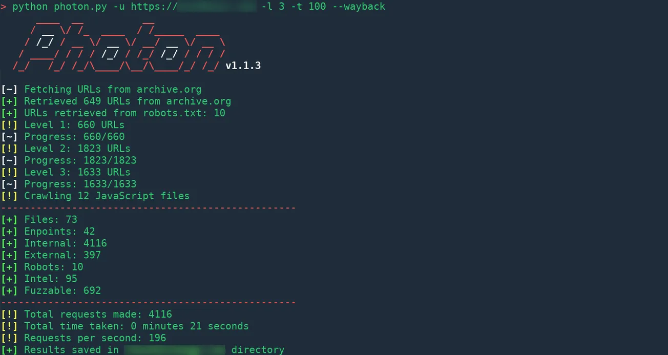 Photon: An incredibly fast crawler designed for OSINT