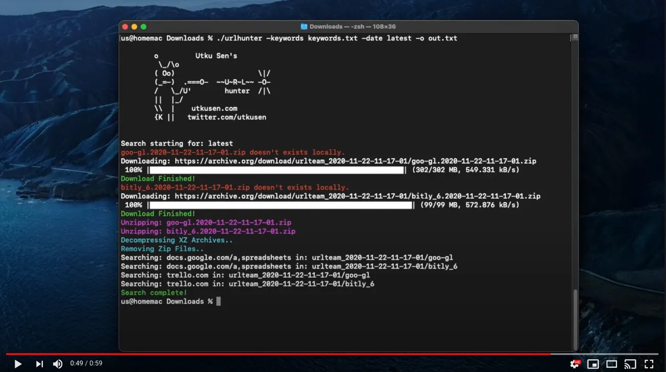 urlhunter: A recon tool that allows searching on URLs that are exposed via shortener services