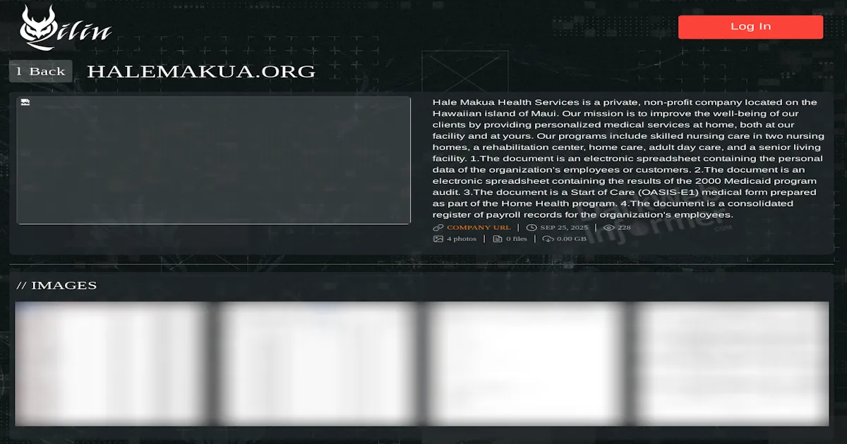 Hale Makua Health Services Falls Victim to Qilin Ransomware