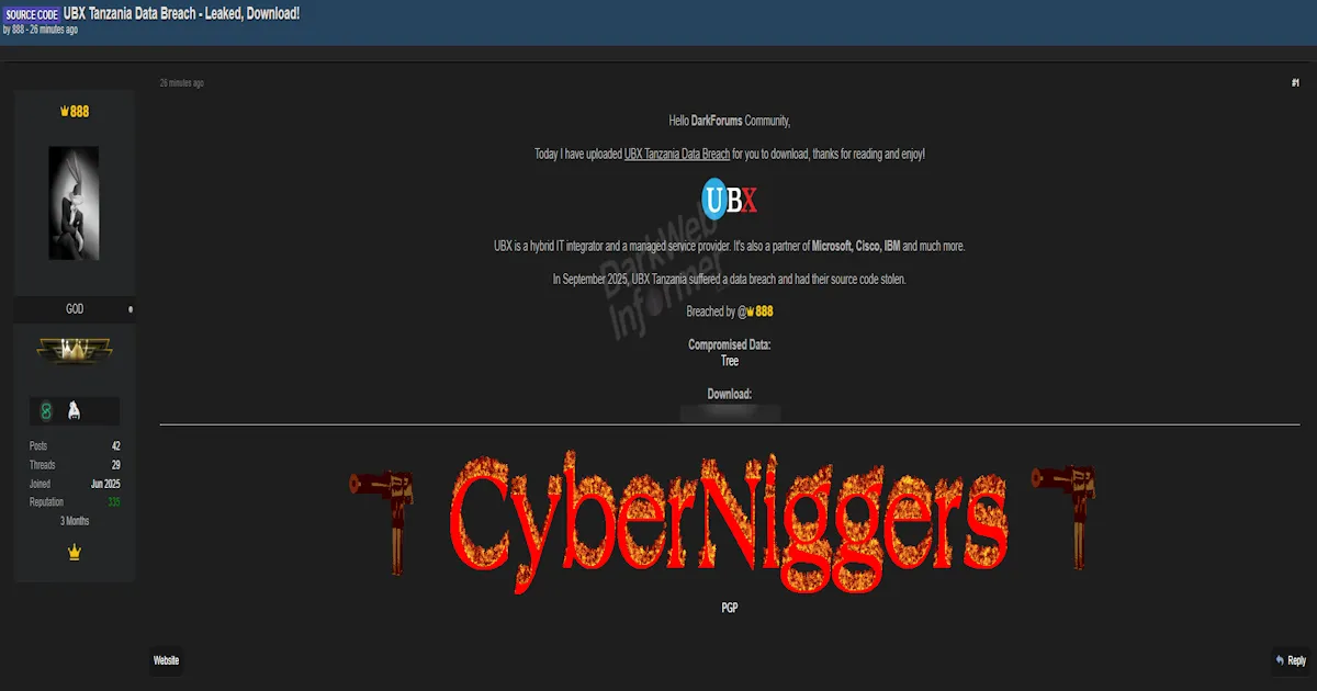 Alleged Data Leak of UBX