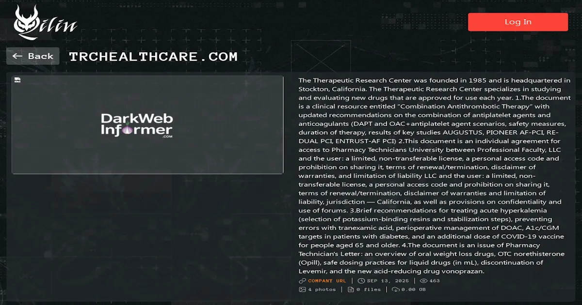 TRC Healthcare Falls Victim to Qilin Ransomware