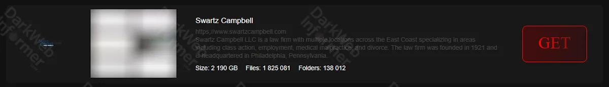 INTERLOCK Ransomware Claims 2.19 TB Data Theft from Swartz Campbell Law Firm