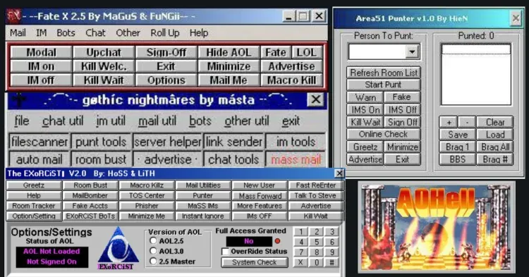 AOL Underground Vault: Classic Proggies and AIM Interface Tools