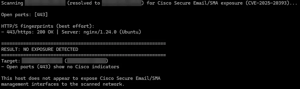 CVE-2025-20393: Script to detect for Cisco Secure Email Gateway And Cisco Secure Email and Web Manager