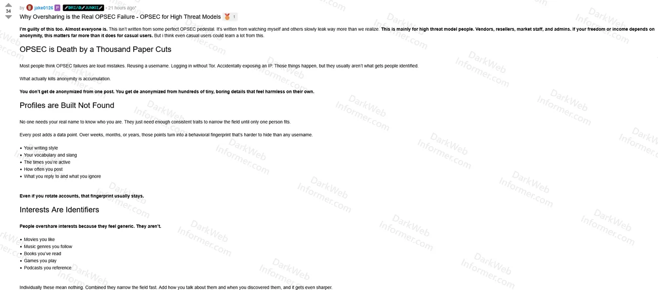 Why Oversharing is the Real OPSEC Failure - OPSEC for High Threat Models