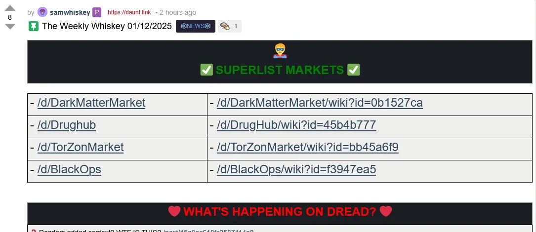 The Weekly Whiskey 01/12/2025