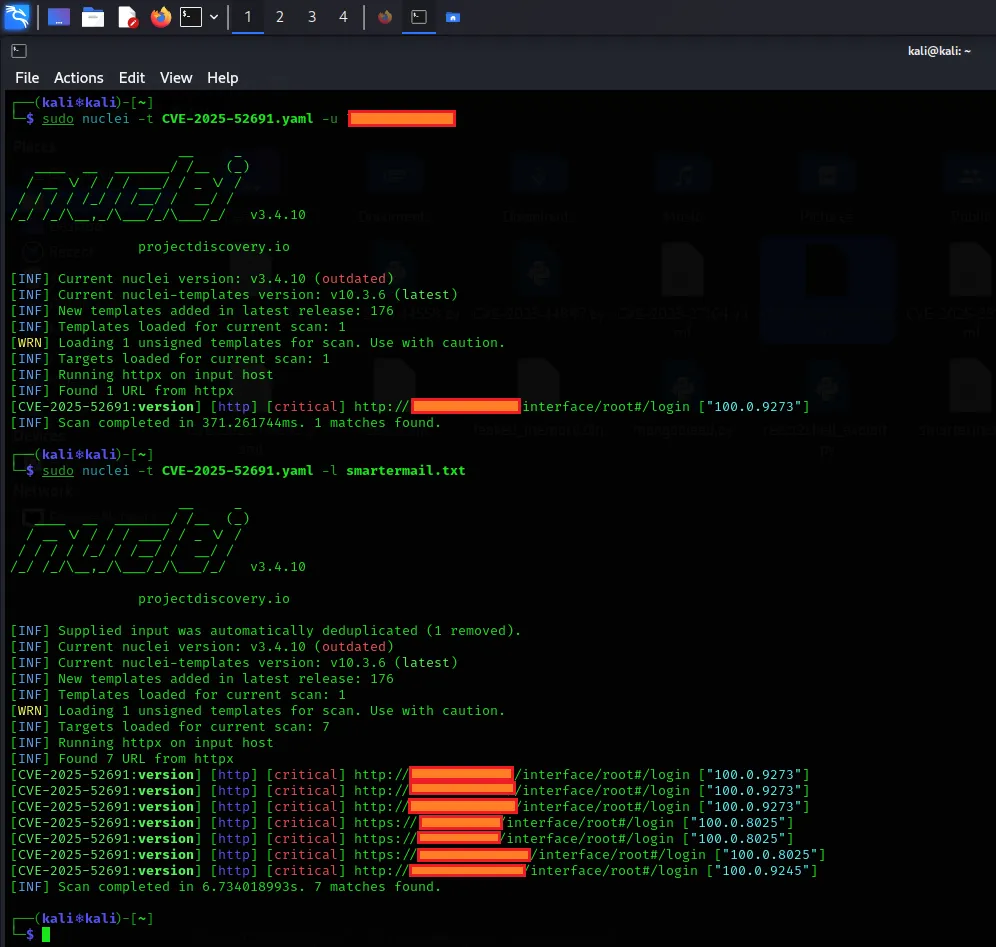 CVE-2025-52691: SmarterMail Authentication Bypass and RCE PoC