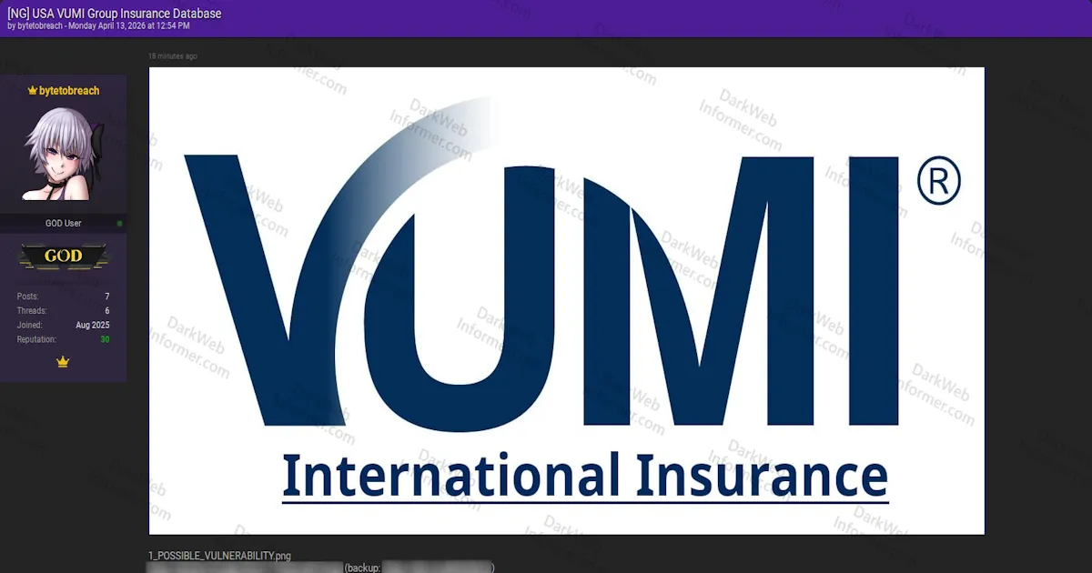 International Insurer VUMI Group Allegedly Breached, 300K Policyholders and 25K Staff Exposed With SSNs, Passports, and W-9 Forms